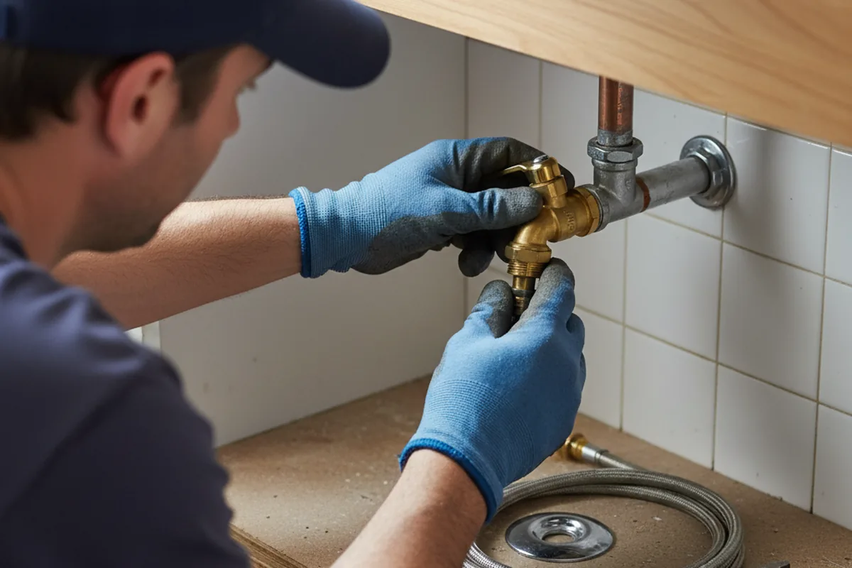 Shutoff valve and fitting work during Emergency Plumbing in East Chatham
